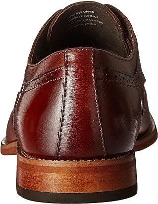Stacy Adams Dickinson Cap Toe Oxford Men's Lace Up Cap Toe Shoes Cognac : 8 D - Medium, Leather - Image 5
