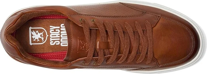 Stacy Adams Dorian Lace-Up Sneakers Men's Shoes Cognac : 8 M, Faux Leather - Image 2