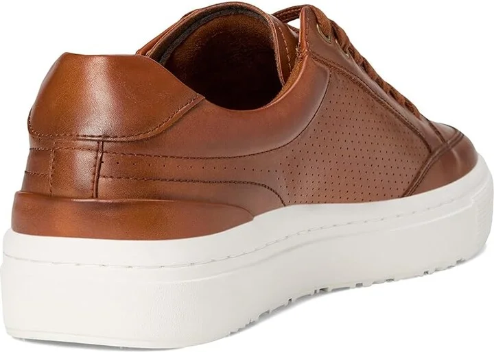 Stacy Adams Dorian Lace-Up Sneakers Men's Shoes Cognac : 8 M, Faux Leather - Image 4