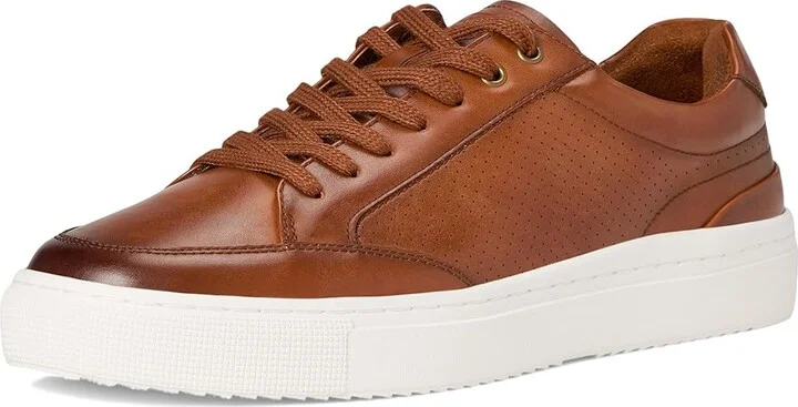 Stacy Adams Dorian Lace-Up Sneakers Men's Shoes Cognac : 8 M, Faux Leather - Image 5