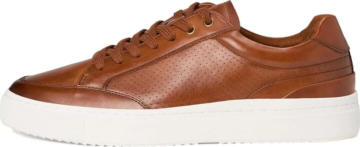 Stacy Adams Dorian Lace-Up Sneakers Men's Shoes Cognac : 8 M, Faux Leather - Image 6
