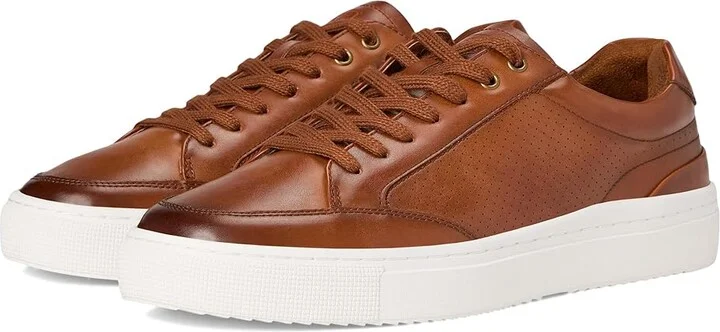 Stacy Adams Dorian Lace-Up Sneakers Men's Shoes Cognac : 8 M, Faux Leather