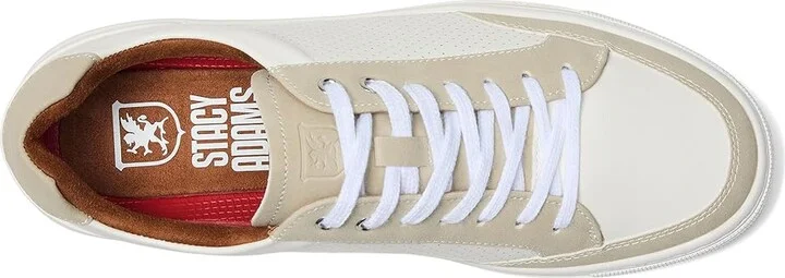 Stacy Adams Dorian Lace-Up Sneakers Men's Shoes White : 12 M, Faux Leather - Image 2
