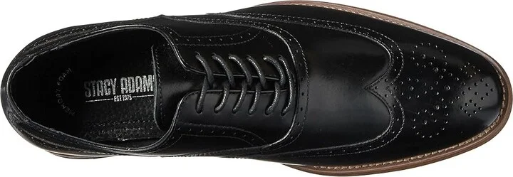 Stacy Adams Dunbar Wingtip Oxford Men's Shoes Black : 7 D - Medium, Leather - Image 3