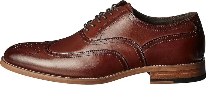 Stacy Adams Dunbar Wingtip Oxford Men's Shoes Cognac : 7 D - Medium, Leather - Image 7