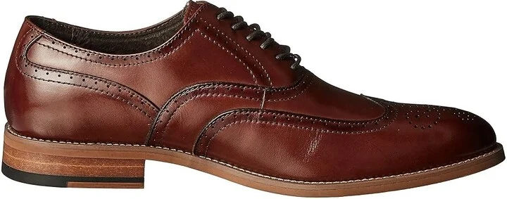 Stacy Adams Dunbar Wingtip Oxford Men's Shoes Cognac : 7 D - Medium, Leather - Image 8