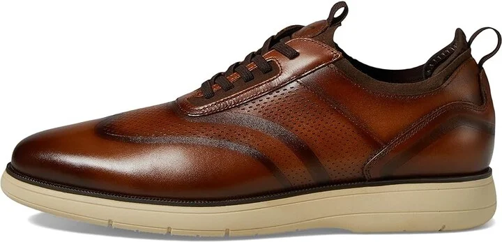 Stacy Adams Edgewood Wing Tip Elastic Lace Men's Lace-up Boots Cognac : 10.5 W, Leather - Image 6