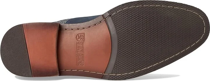 Stacy Adams Finney Cap Toe Chelsea Boot Men's Boots Navy : 7 M, Leather/Textile - Image 3