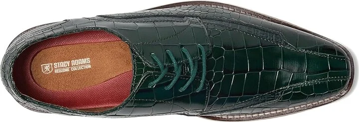 Stacy Adams Gabardo Bike Toe Lace-Up Men's Lace Up Wing Tip Shoes Green : 14 M, Leather - Image 2
