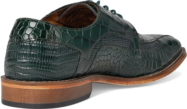 Stacy Adams Gabardo Bike Toe Lace-Up Men's Lace Up Wing Tip Shoes Green : 14 M, Leather - Image 4