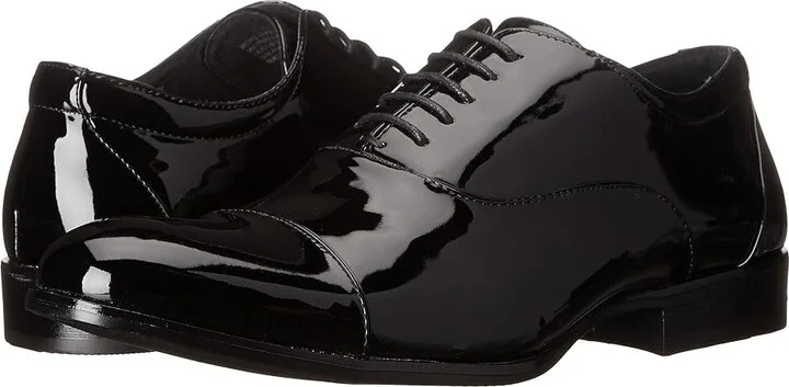 Stacy Adams Gala Cap Toe Oxford Men's Lace Up Cap Toe Shoes Black Patent : 7 D - Medium, Leather/Synthetic