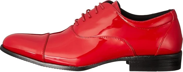 Stacy Adams Gala Cap Toe Oxford Men's Lace Up Cap Toe Shoes Red Patent : 7 D - Medium, Leather/Synthetic - Image 7