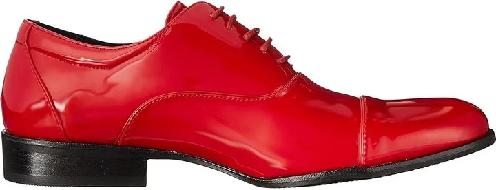Stacy Adams Gala Cap Toe Oxford Men's Lace Up Cap Toe Shoes Red Patent : 7 D - Medium, Leather/Synthetic - Image 8