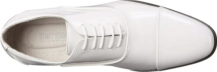 Stacy Adams Gala Cap Toe Oxford Men's Lace Up Cap Toe Shoes White Patent : 6 D - Medium, Leather/Synthetic - Image 3