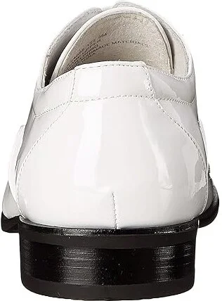 Stacy Adams Gala Cap Toe Oxford Men's Lace Up Cap Toe Shoes White Patent : 6 D - Medium, Leather/Synthetic - Image 5