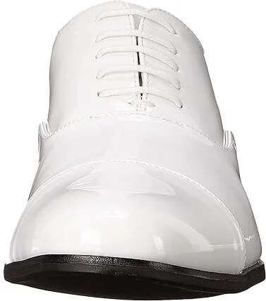 Stacy Adams Gala Cap Toe Oxford Men's Lace Up Cap Toe Shoes White Patent : 6 D - Medium, Leather/Synthetic - Image 6