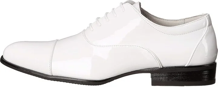 Stacy Adams Gala Cap Toe Oxford Men's Lace Up Cap Toe Shoes White Patent : 6 D - Medium, Leather/Synthetic - Image 7