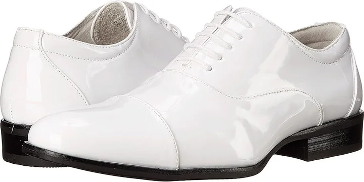 Stacy Adams Gala Cap Toe Oxford Men's Lace Up Cap Toe Shoes White Patent : 6 D - Medium, Leather/Synthetic