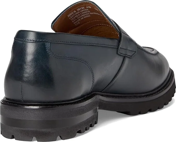 Stacy Adams Hayes Penny Slip-On Men's Shoes Navy : 9 M, Leather - Image 4