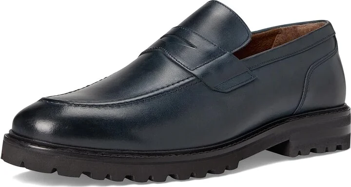 Stacy Adams Hayes Penny Slip-On Men's Shoes Navy : 9 M, Leather - Image 5