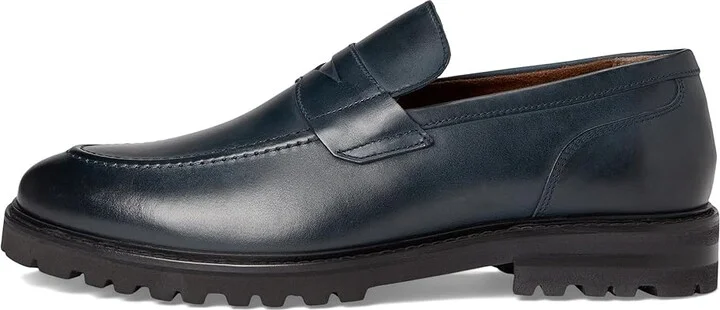 Stacy Adams Hayes Penny Slip-On Men's Shoes Navy : 9 M, Leather - Image 6