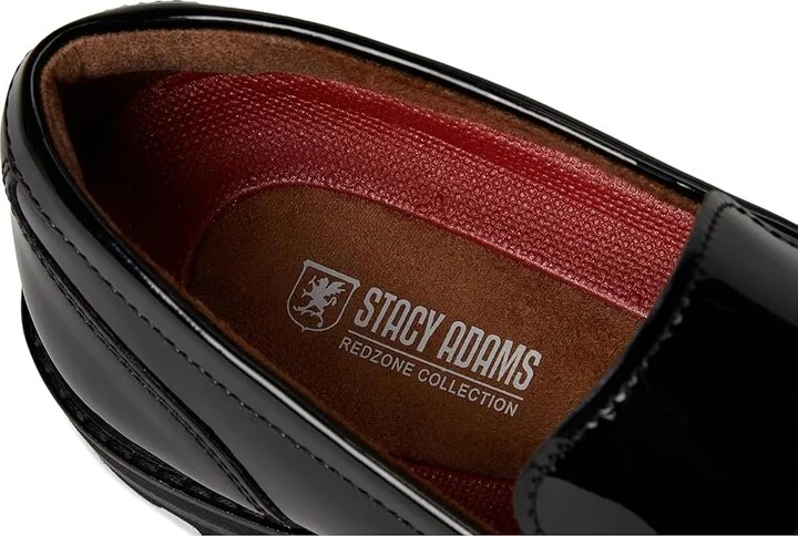 Stacy Adams Hazelton Penny Slip-On Men's Shoes Black Patent : 7 M, Leather - Image 7