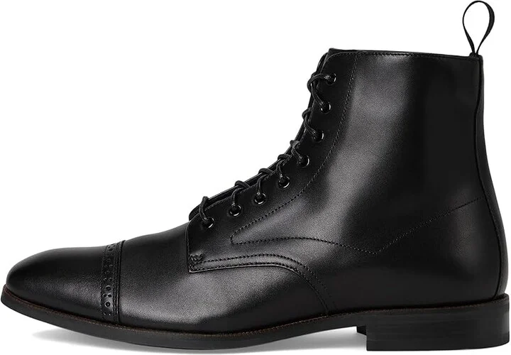 Stacy Adams Henry Cap Toe Lace-Up Boot Men's Boots Black : 7.5 M, Leather - Image 6