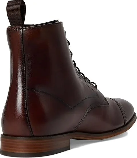 Stacy Adams Henry Cap Toe Lace-Up Boot Men's Boots Brown : 14 M, Leather - Image 4