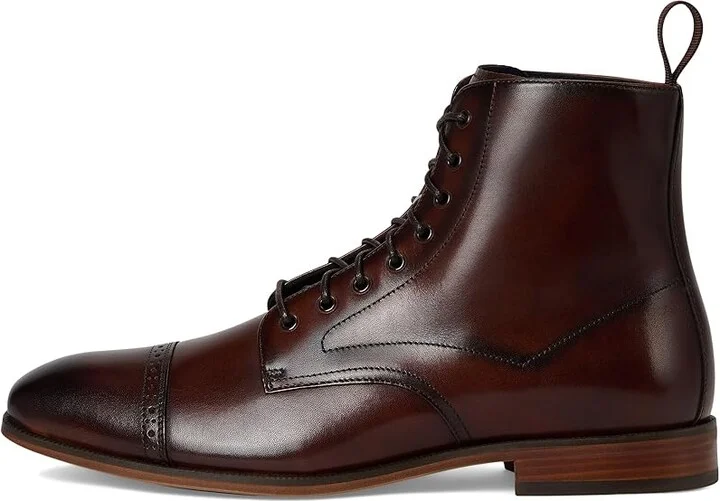Stacy Adams Henry Cap Toe Lace-Up Boot Men's Boots Brown : 14 M, Leather - Image 6