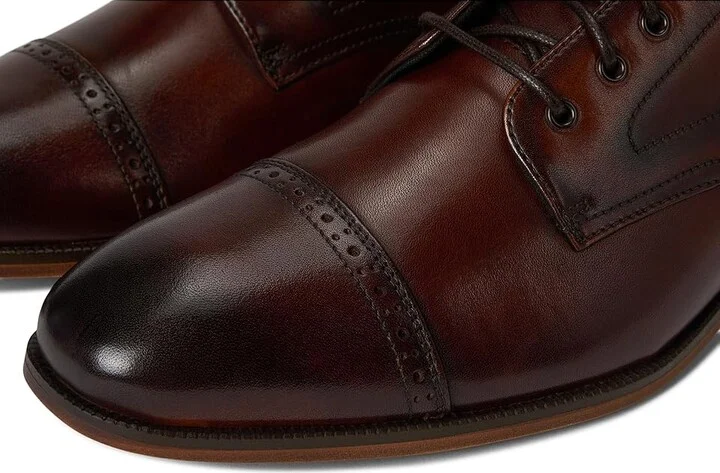 Stacy Adams Henry Cap Toe Lace-Up Boot Men's Boots Brown : 14 M, Leather - Image 7