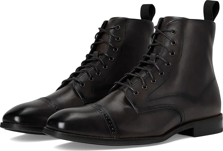 Stacy Adams Henry Cap Toe Lace-Up Boot Men's Boots Gray : 7.5 M, Leather