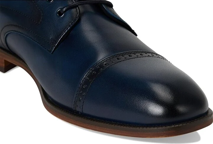 Stacy Adams Henry Cap Toe Lace-Up Boot Men's Boots Navy : 10 M, Leather - Image 7