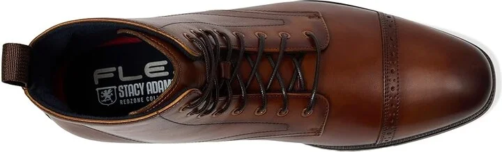 Stacy Adams Henry Cap Toe Lace-Up Boot Men's Boots Tan : 8.5 M, Leather - Image 2
