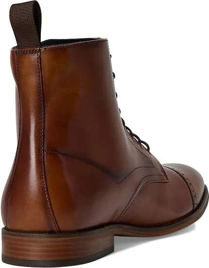 Stacy Adams Henry Cap Toe Lace-Up Boot Men's Boots Tan : 8.5 M, Leather - Image 4