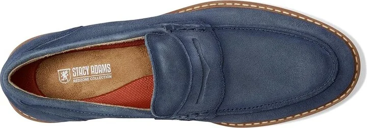 Stacy Adams Hopkins Penny Slip-On Men's Lace-up Boots Navy Suede : 10 M, Microfiber/Suede - Image 2
