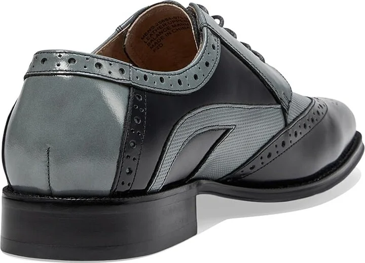 Stacy Adams Ivingale Wing Tip Lace-Up Men's Lace Up Wing Tip Shoes Black/Gray : 9.5 M, Leather - Image 4