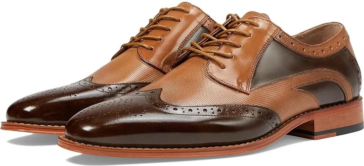 Stacy Adams Ivingale Wing Tip Lace-Up Men's Lace Up Wing Tip Shoes Brown : 8 M, Leather
