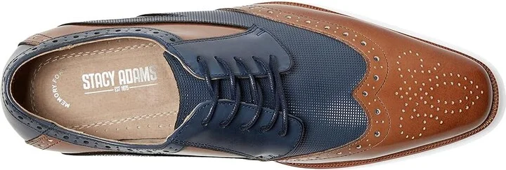 Stacy Adams Ivingale Wing Tip Lace-Up Men's Lace Up Wing Tip Shoes Tan : 10 M, Leather - Image 2