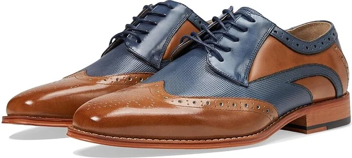 Stacy Adams Ivingale Wing Tip Lace-Up Men's Lace Up Wing Tip Shoes Tan : 10 M, Leather