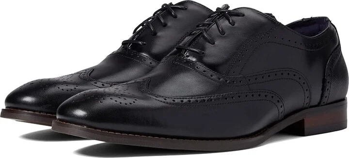Stacy Adams Kaine Wing Tip Lace-Up Oxford Men's Shoes Black : 7 M, Leather