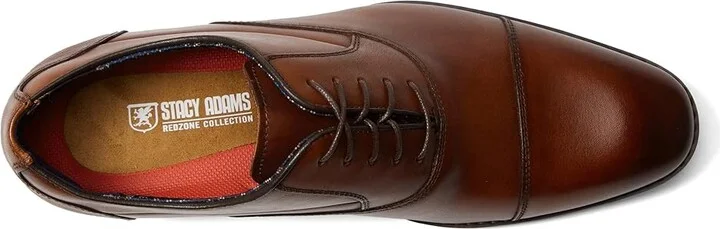Stacy Adams Kallum Cap Toe Oxford Men's Shoes Cognac : 7.5 M, Leather - Image 2