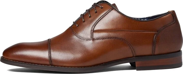 Stacy Adams Kallum Cap Toe Oxford Men's Shoes Cognac : 7.5 M, Leather - Image 6