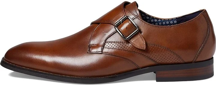 Stacy Adams Karcher Monk Strap Men's Shoes Cognac : 7 M, Leather - Image 6