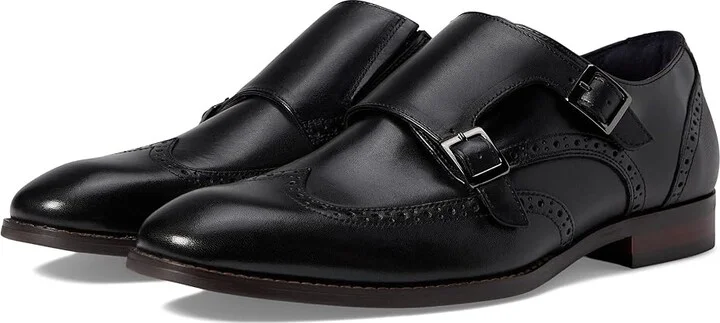 Stacy Adams Karson Wing Tip Double Monk Strap Men's Shoes Black : 7 M, Leather