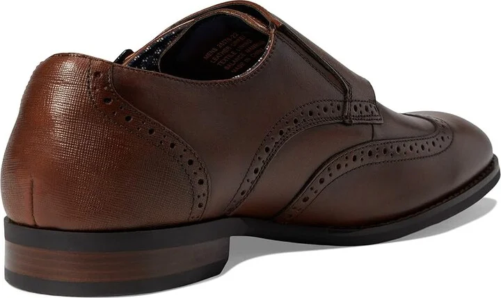 Stacy Adams Karson Wing Tip Double Monk Strap Men's Shoes Cognac : 7 M, Leather - Image 4
