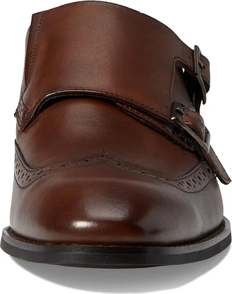 Stacy Adams Karson Wing Tip Double Monk Strap Men's Shoes Cognac : 7 M, Leather - Image 5