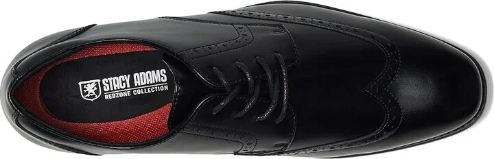 Stacy Adams Lancaster Wingtip Oxford Men's Lace Up Wing Tip Shoes Black : 10.5 W, Leather - Image 2