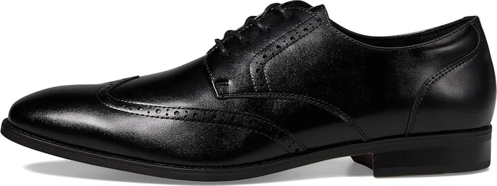 Stacy Adams Lancaster Wingtip Oxford Men's Lace Up Wing Tip Shoes Black : 10.5 W, Leather - Image 6