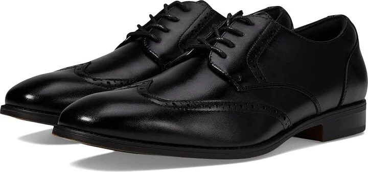 Stacy Adams Lancaster Wingtip Oxford Men's Lace Up Wing Tip Shoes Black : 10.5 W, Leather