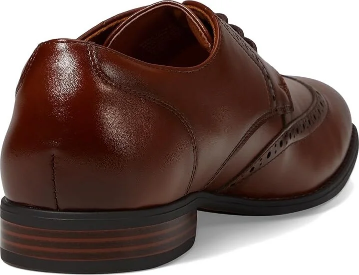Stacy Adams Lancaster Wingtip Oxford Men's Lace Up Wing Tip Shoes Cognac : 9 W, Leather - Image 4